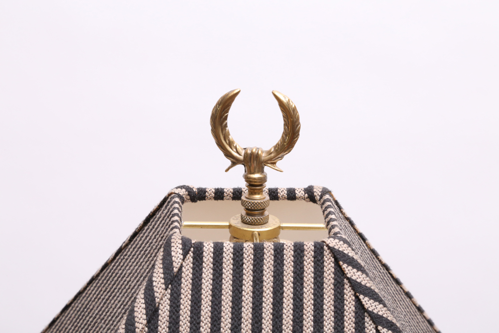 Pair of Frederick Cooper Brass Candlestick Lamps