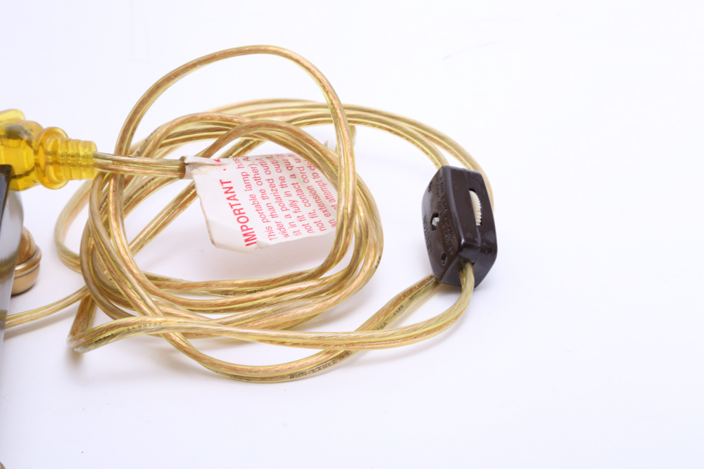 Pair of Frederick Cooper Brass Candlestick Lamps