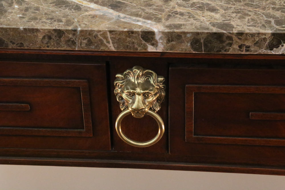 Henredon Historic Natchez Marble Top Console Table