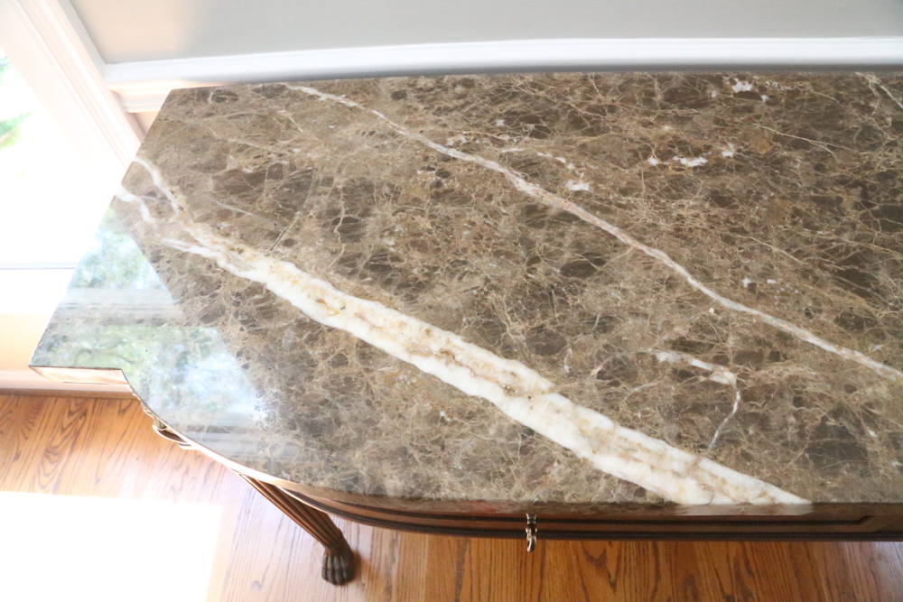 Henredon Historic Natchez Marble Top Console Table