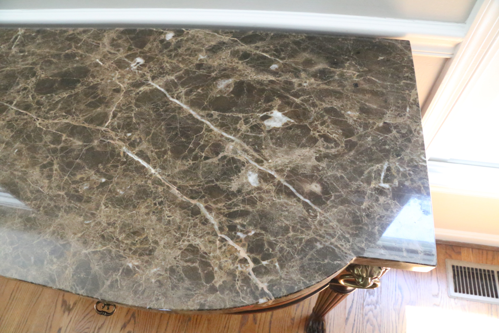 Henredon Historic Natchez Marble Top Console Table