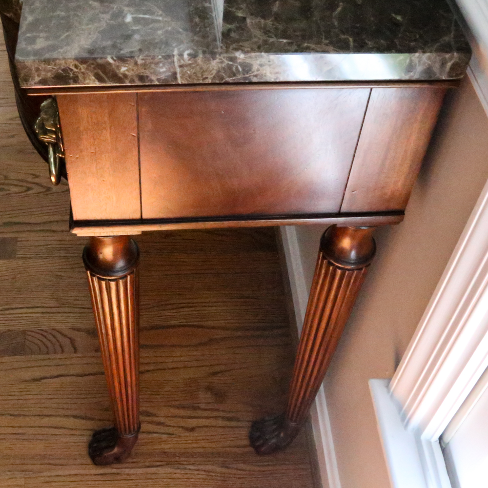 Henredon Historic Natchez Marble Top Console Table