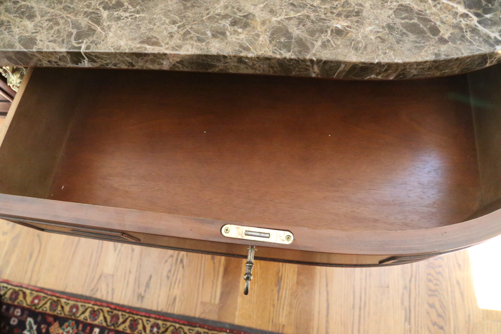 Henredon Historic Natchez Marble Top Console Table