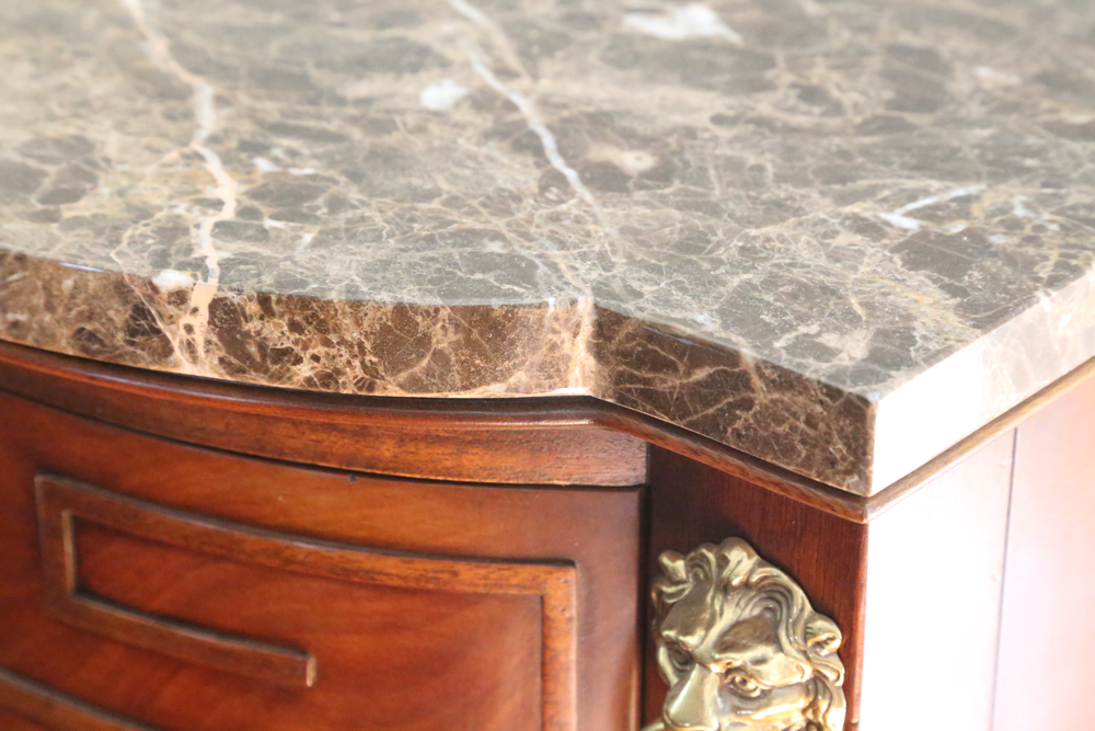 Henredon Historic Natchez Marble Top Console Table
