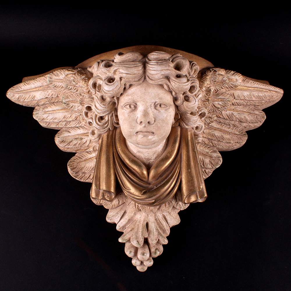 Plaster Cherub Wall Shelf