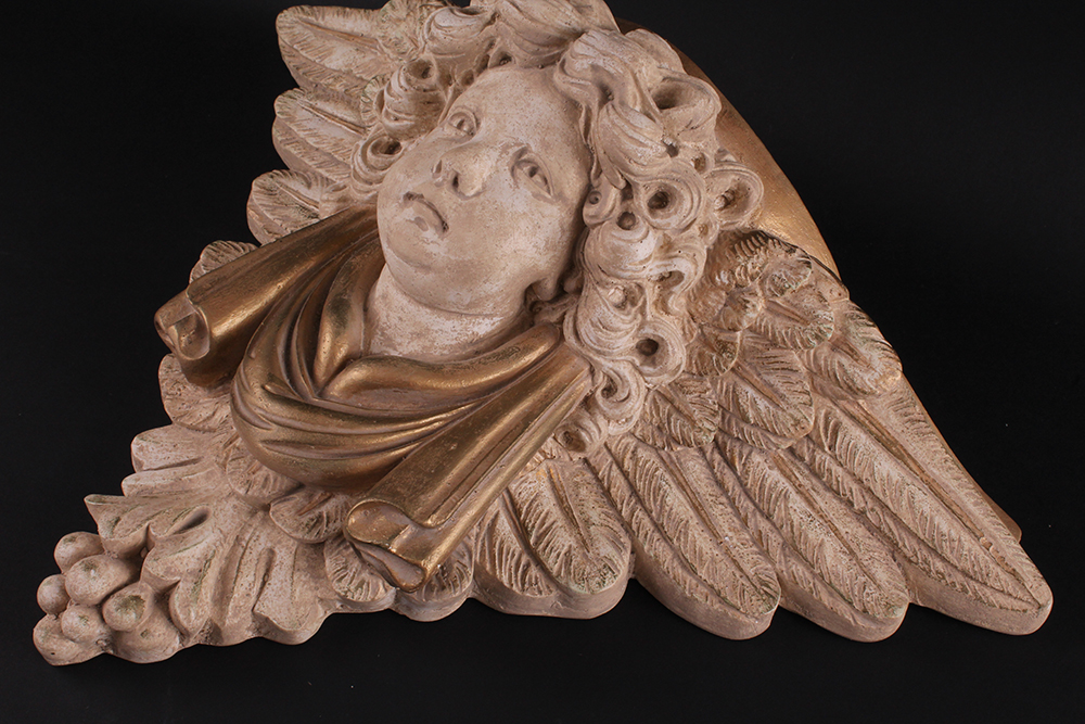Plaster Cherub Wall Shelf