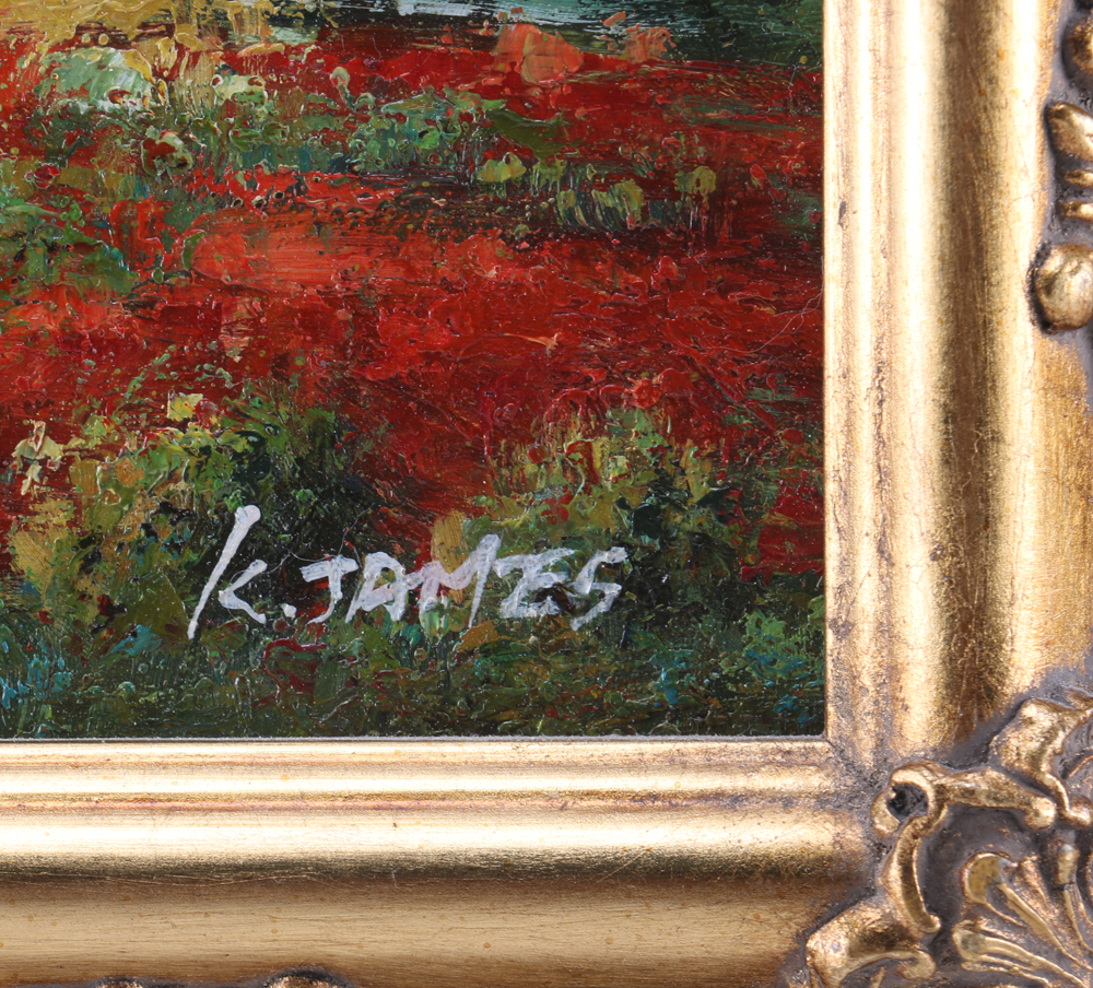 K. James Signed Oil Landscape