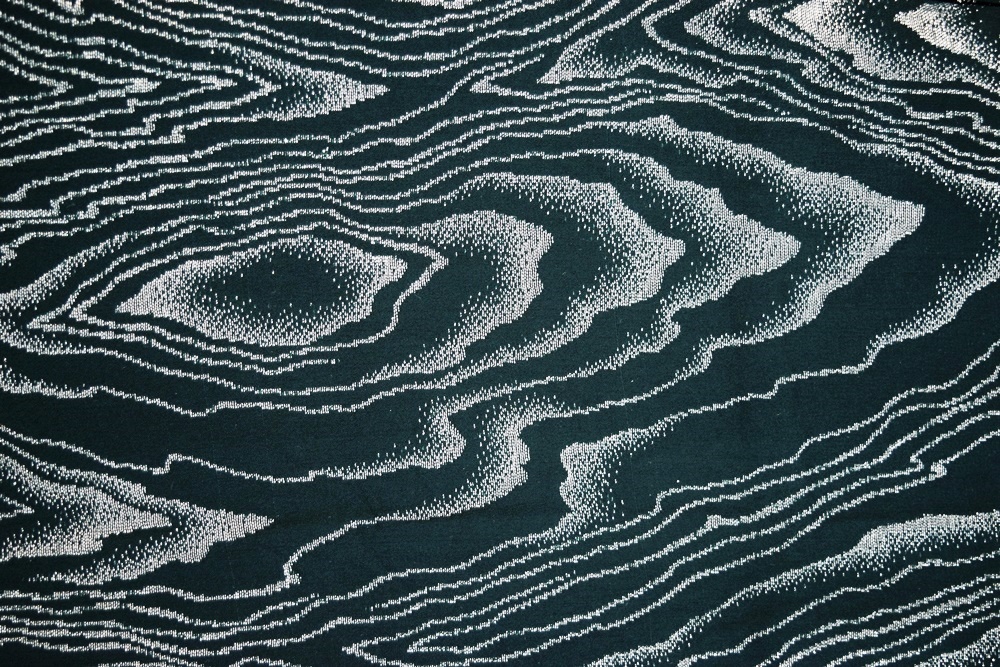 Showa Period Urushi Metalic Faux Bois Kimono