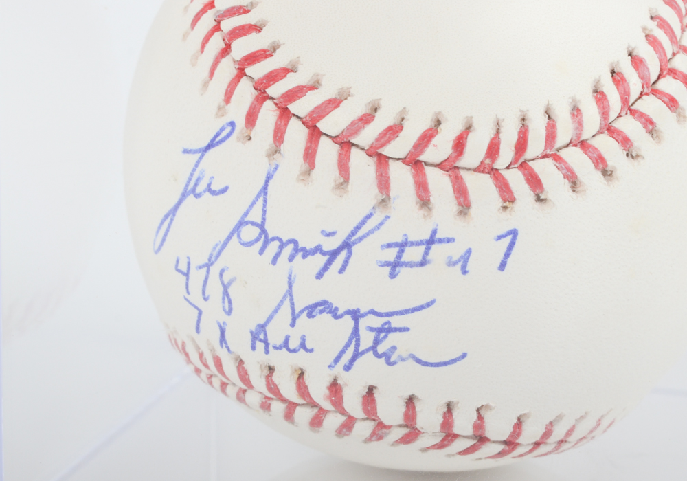 Lee Smith Signed Baseball