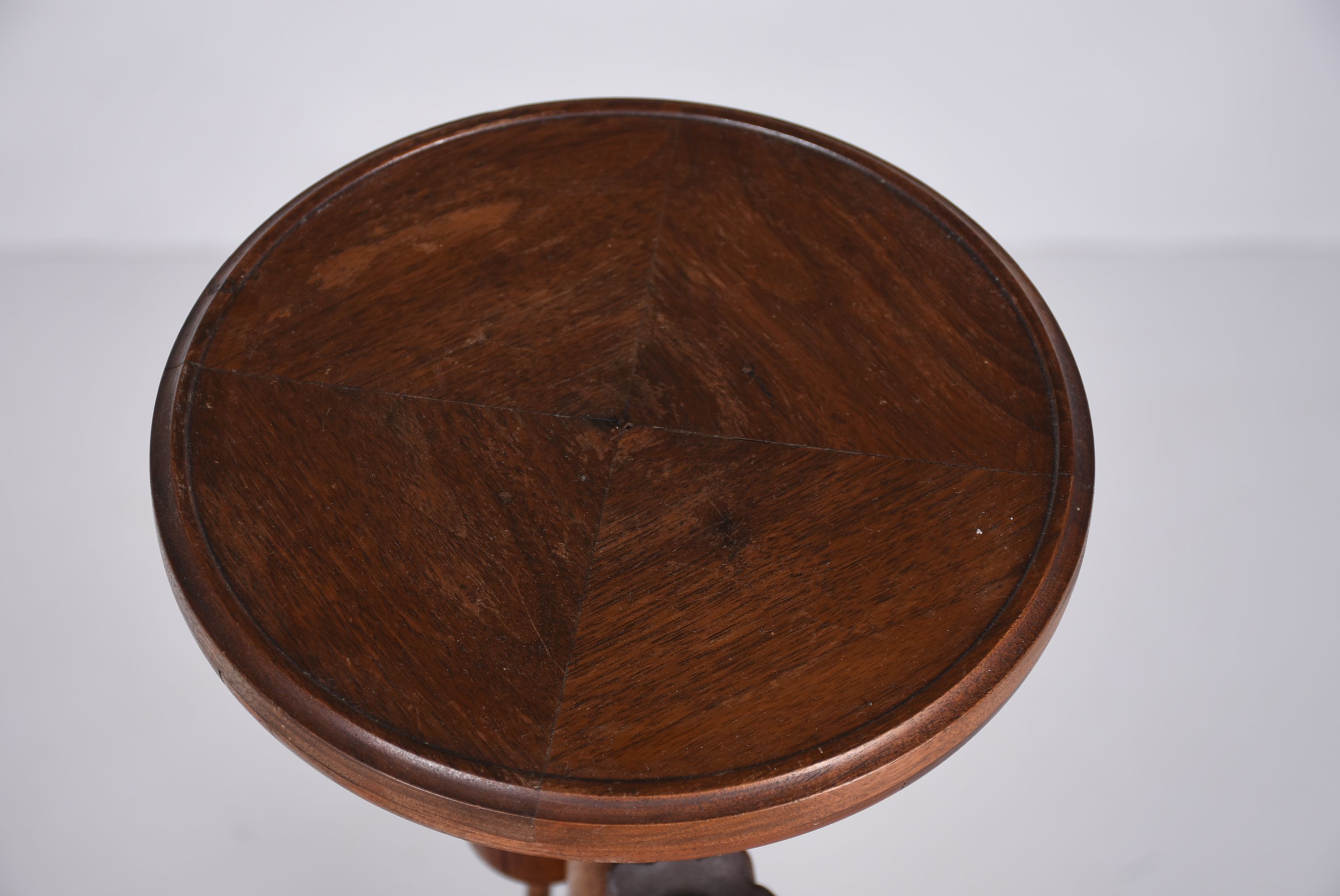 Vintage Swedish Wooden Tulip Plant Stand and Candleholders