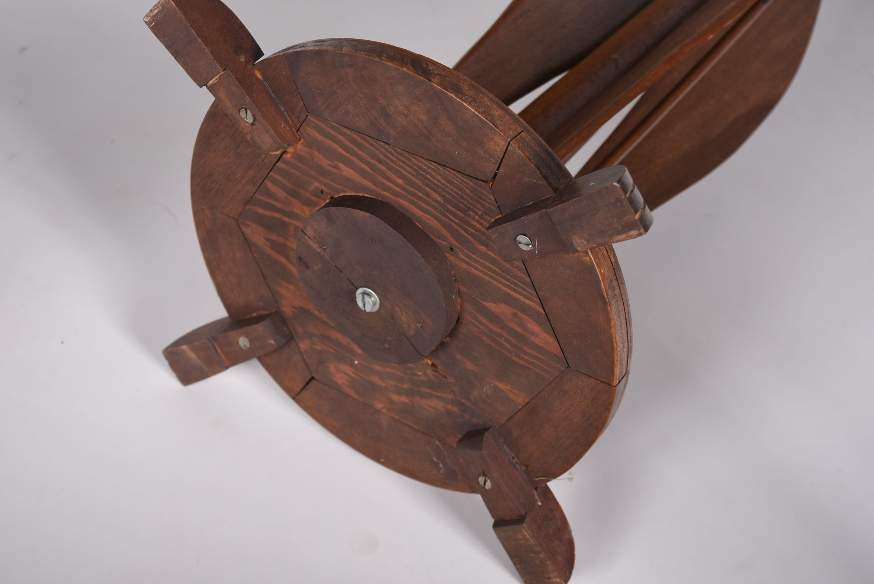 Vintage Swedish Wooden Tulip Plant Stand and Candleholders