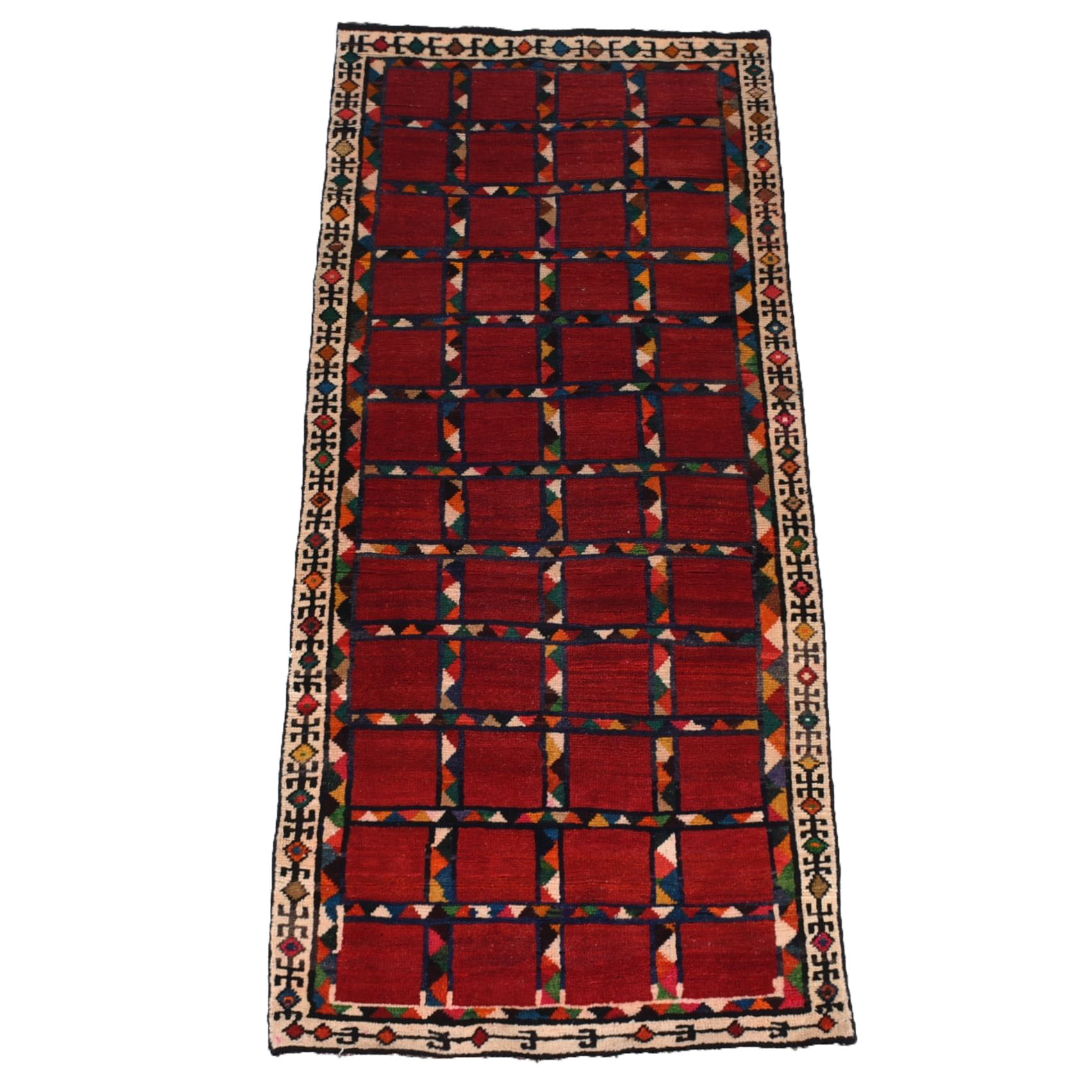 Colorful Handwoven Iranian Wool Rug