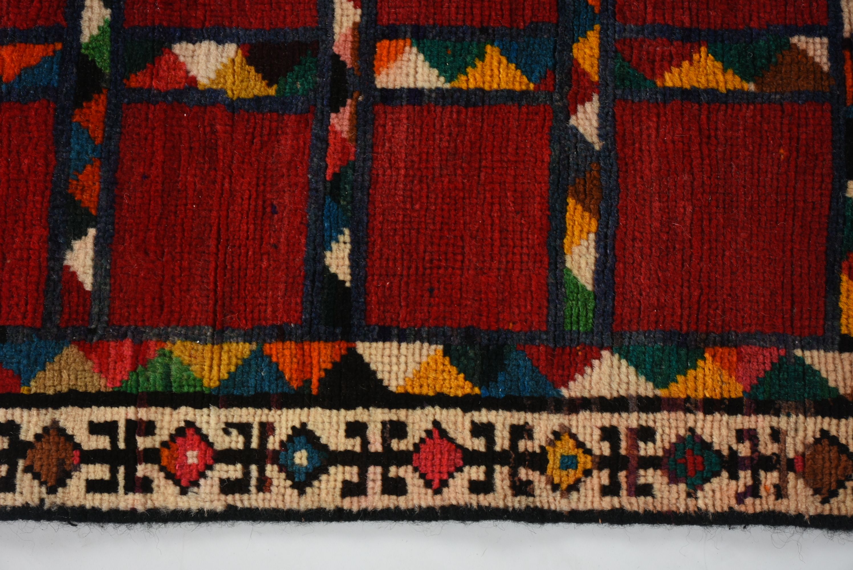 Colorful Handwoven Iranian Wool Rug