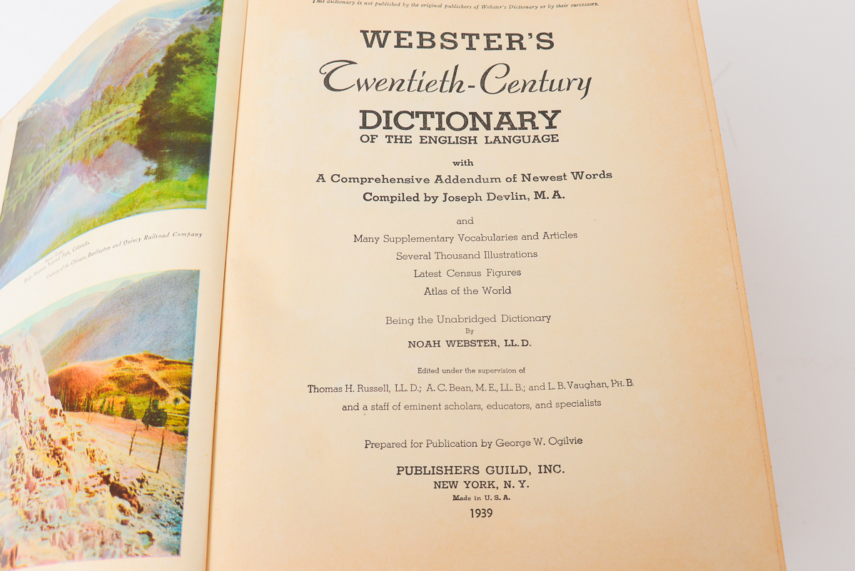 1939 Webster's Twentieth Century Dictionary