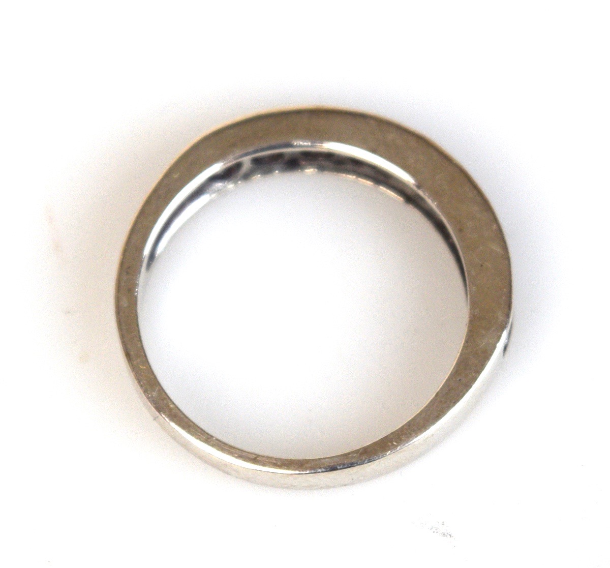 Cubic Zirconia and Sterling Silver Band Ring