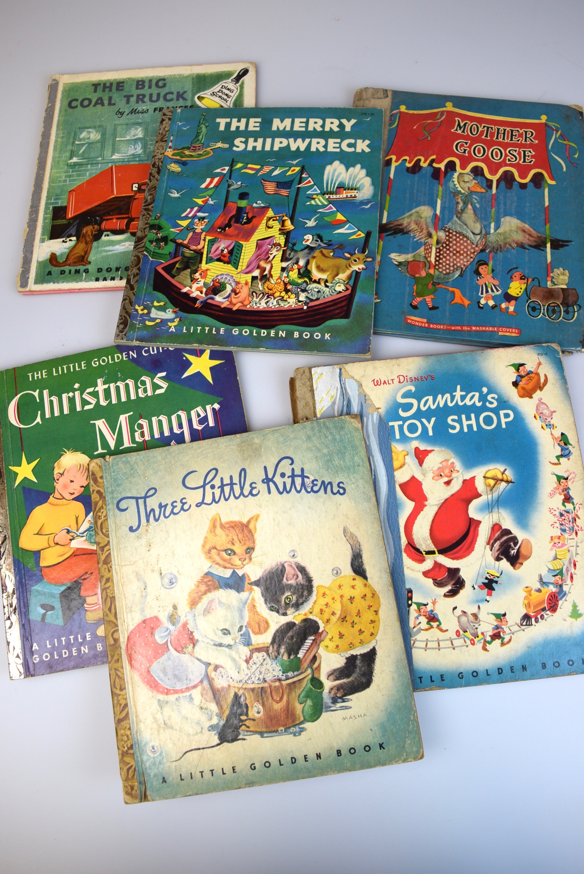 Vintage Children's Books Including Little Golden Book and Disney