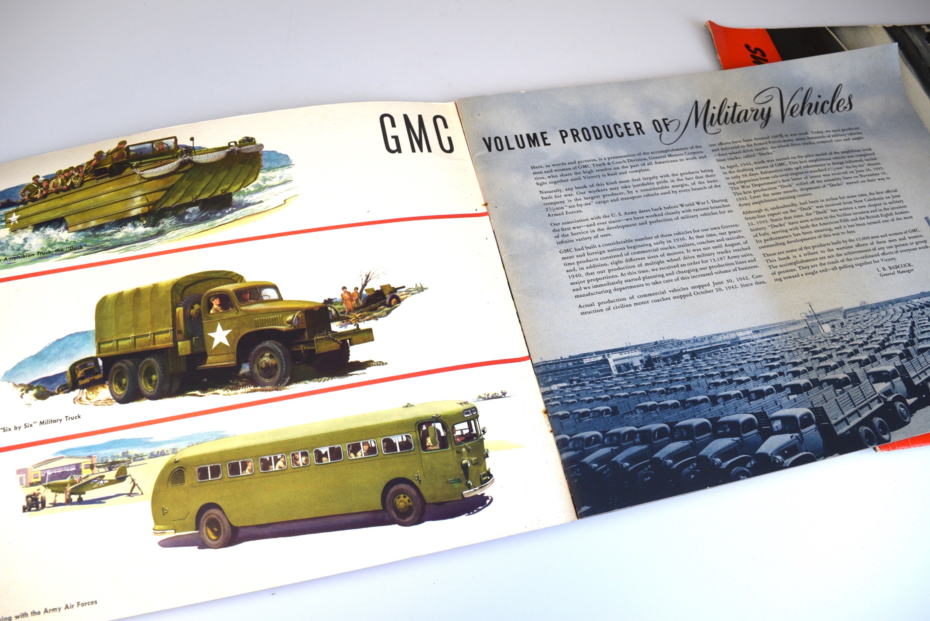 'GMC at War' and 'Buick at its Battle Stations' WWII Magazines