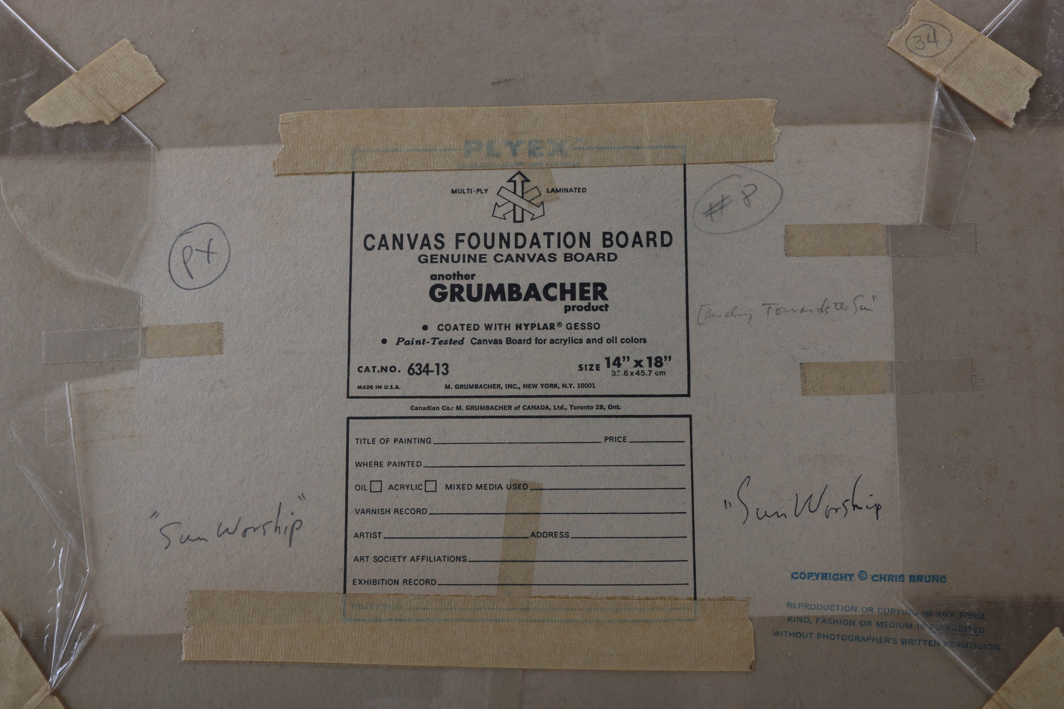 Circa 1960 Chris Bruno Photo "Sun Worship"