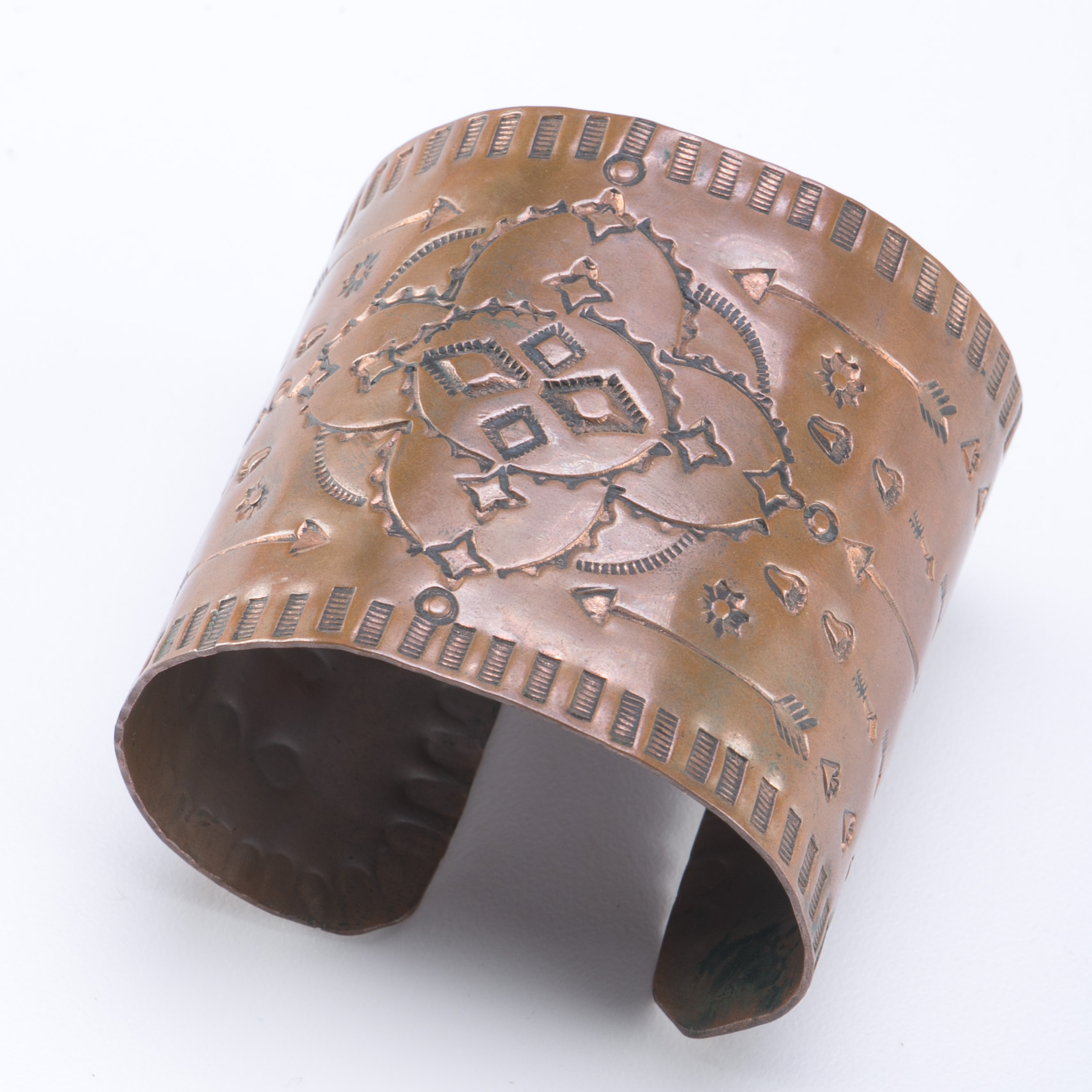 Engraved Brass Cuff Bracelet