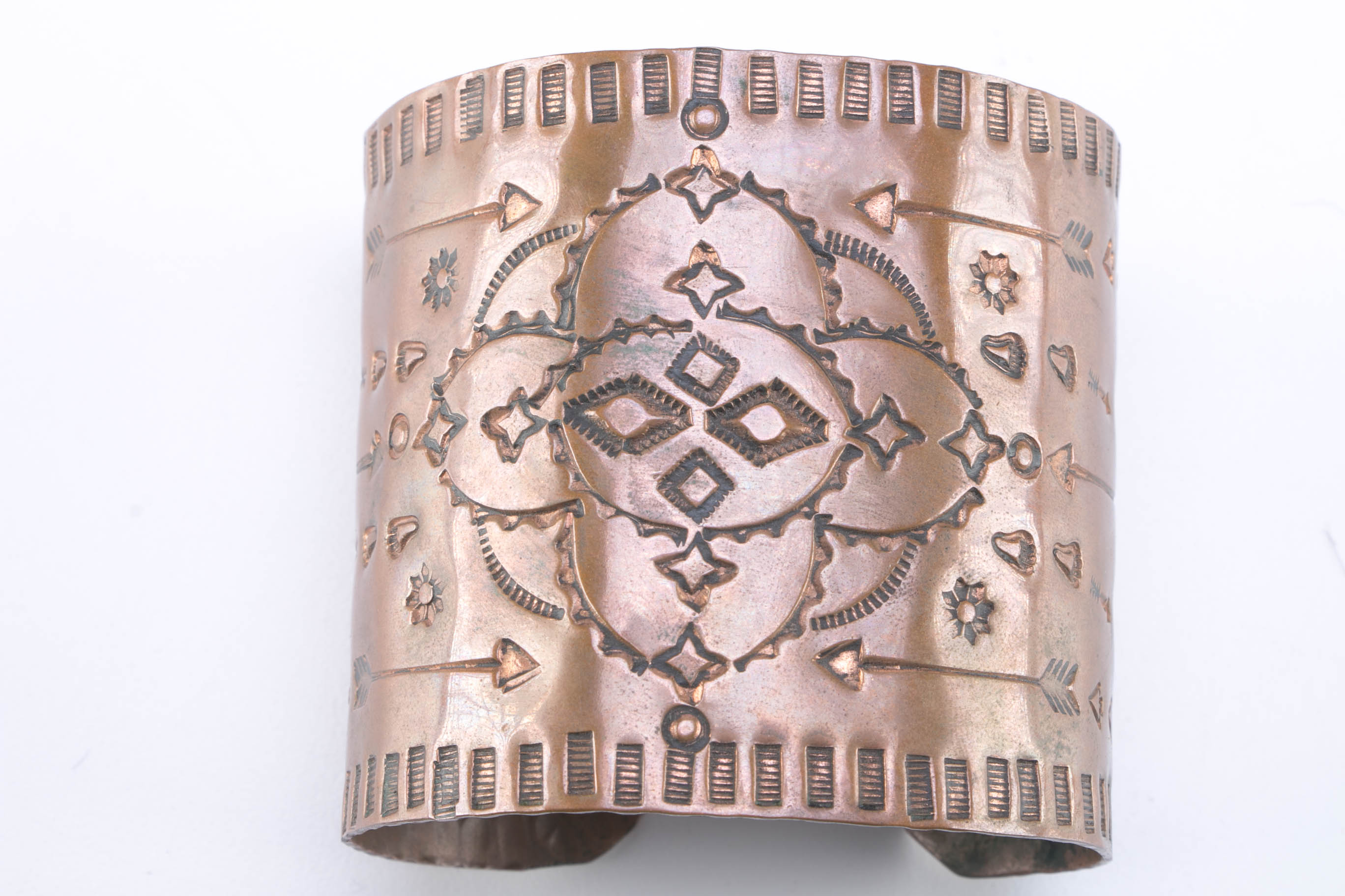Engraved Brass Cuff Bracelet