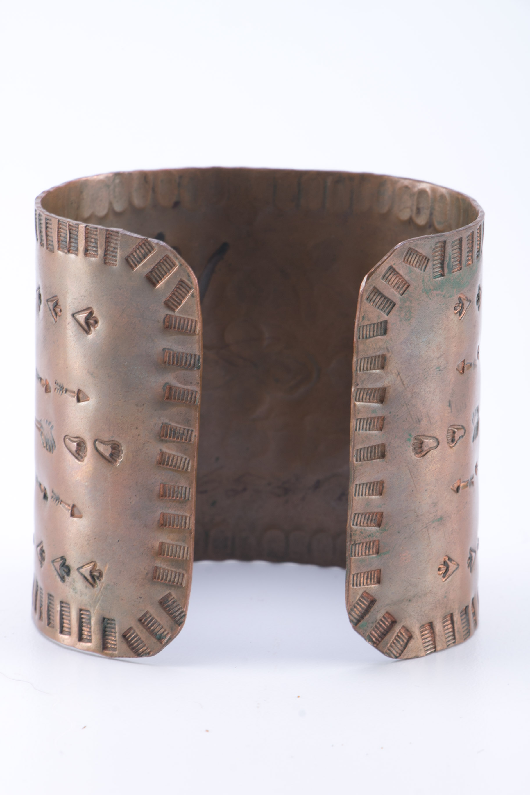Engraved Brass Cuff Bracelet
