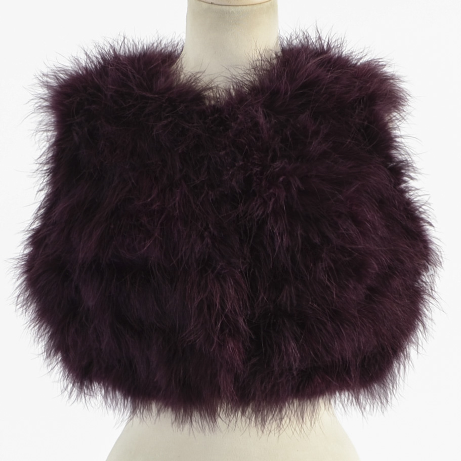 Forever 21 Purple Mesh and Feather Capelet