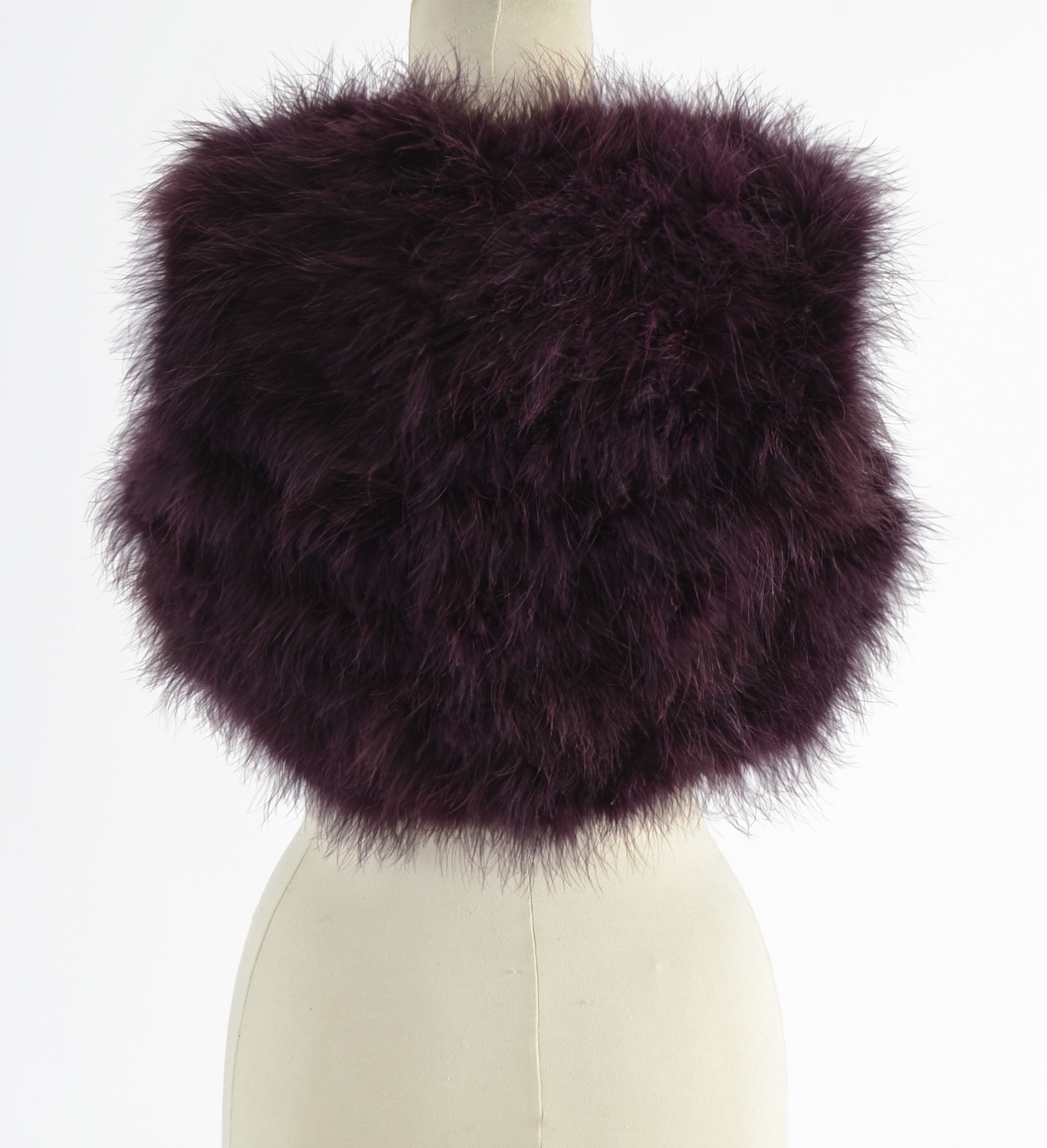 Forever 21 Purple Mesh and Feather Capelet