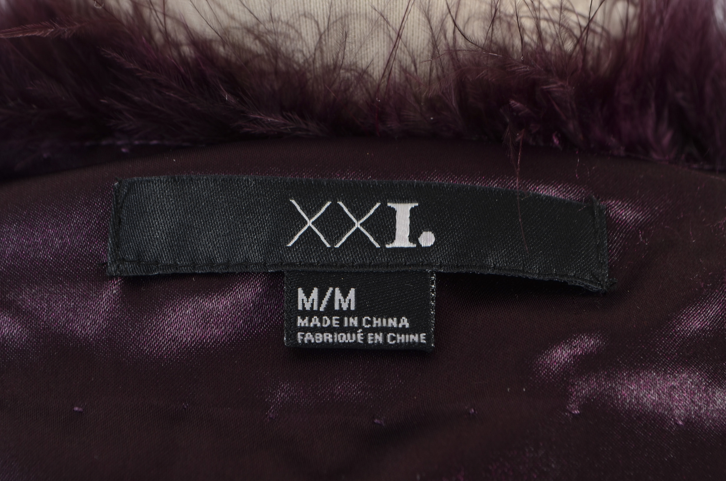 Forever 21 Purple Mesh and Feather Capelet