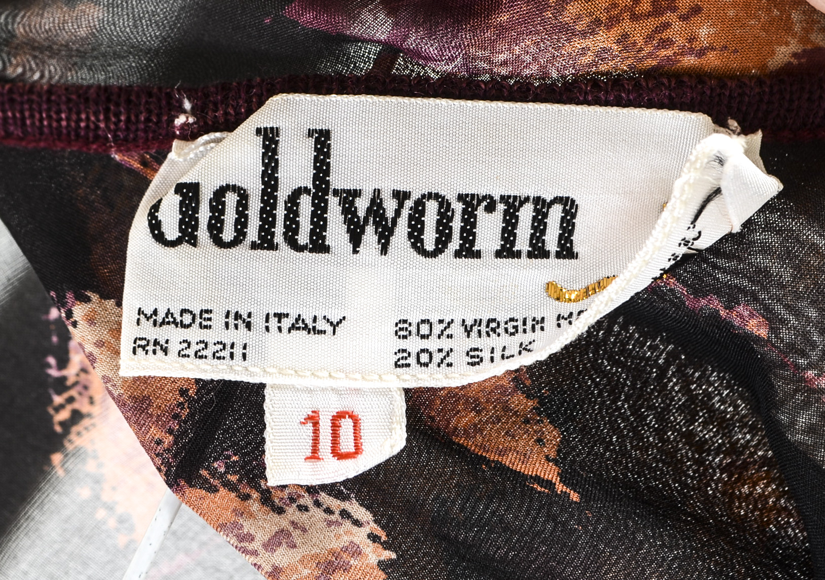 1970s Vintage Goldworm Silk and Merino Wool Maxi Dress