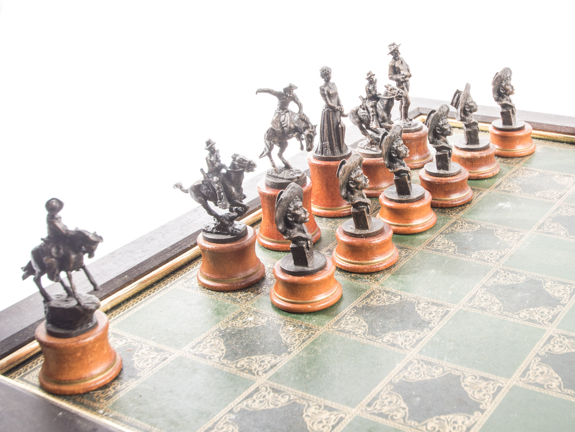 Frederic Remington Bronze Chess Set