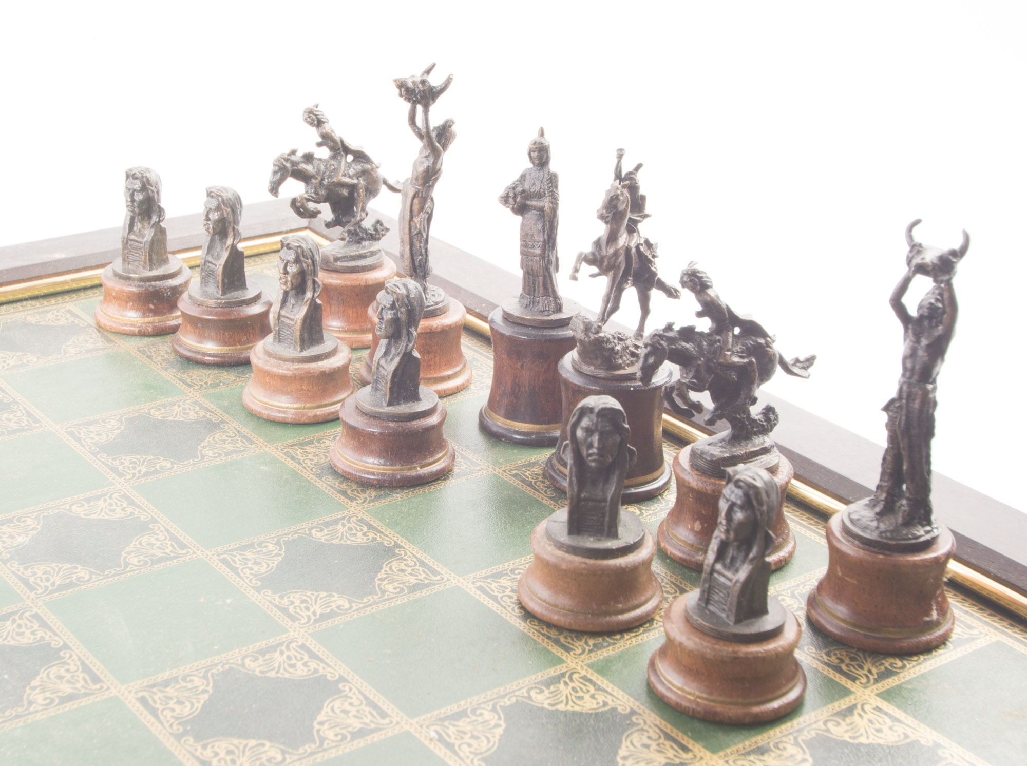 Frederic Remington Bronze Chess Set