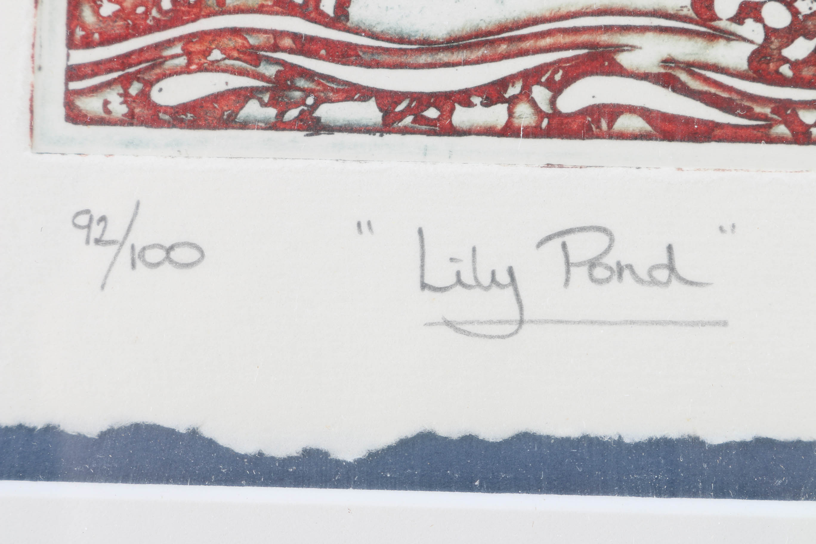 Robert Clibbon Signed Limited Edition Aquatint "Lily Pond"