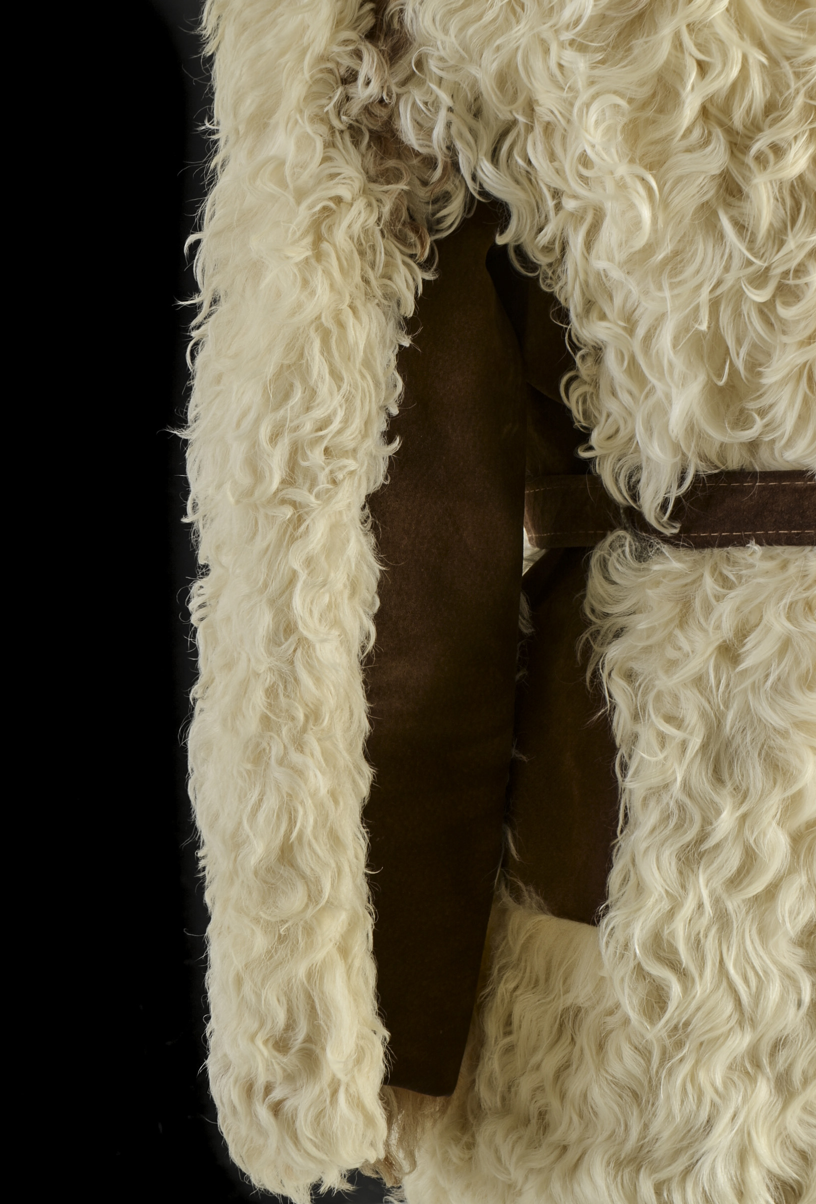 1970s Vintage Curly Lamb Fur Coat