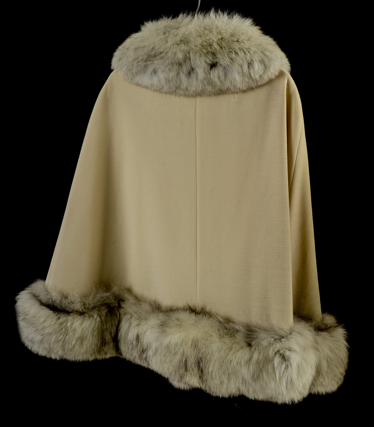 1960s Vintage Lilli Ann Knit Three Piece Ensemble with Blue Fox Trim