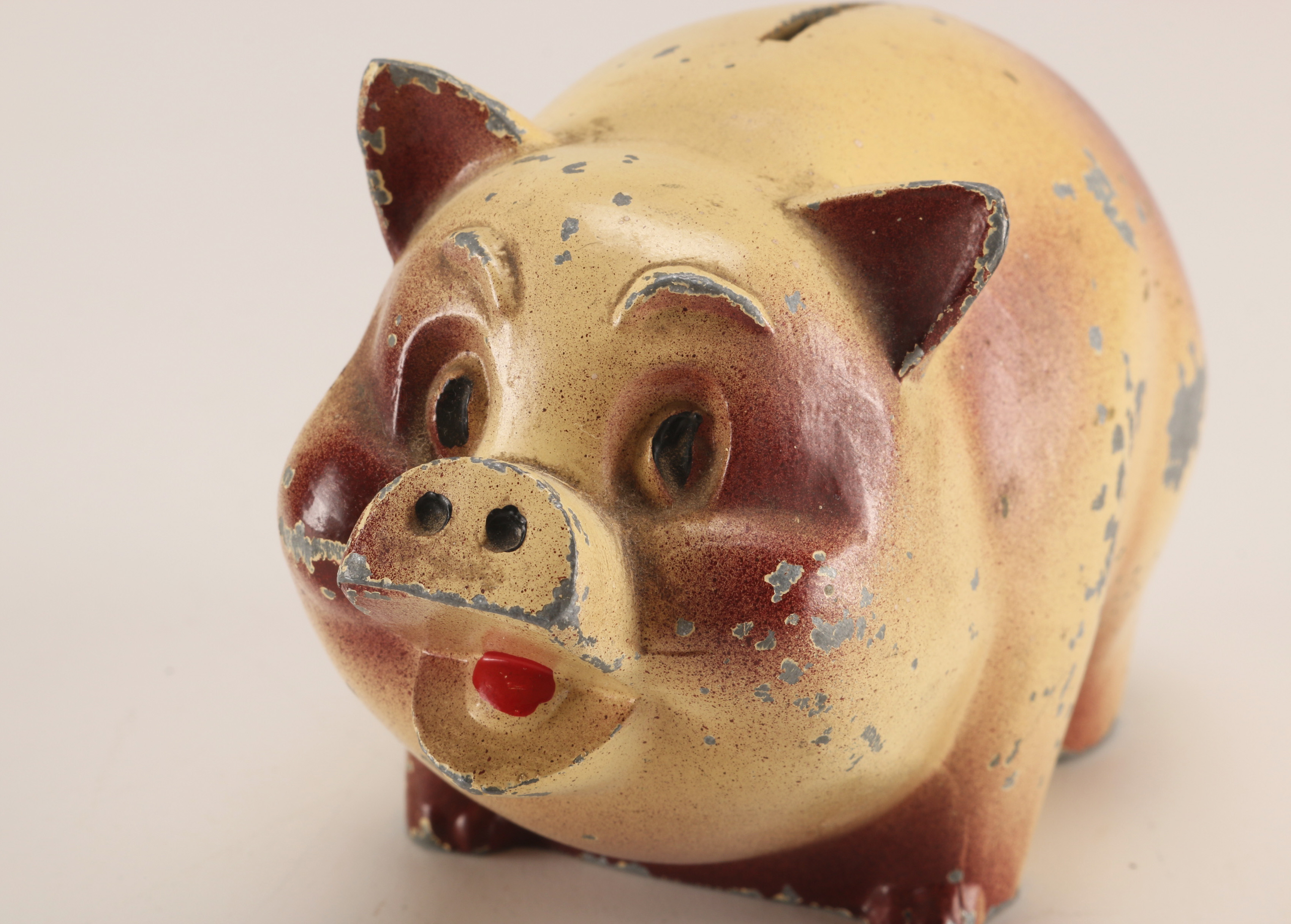 Vintage Pig Collection Featuring Steiff Stuffed Pig