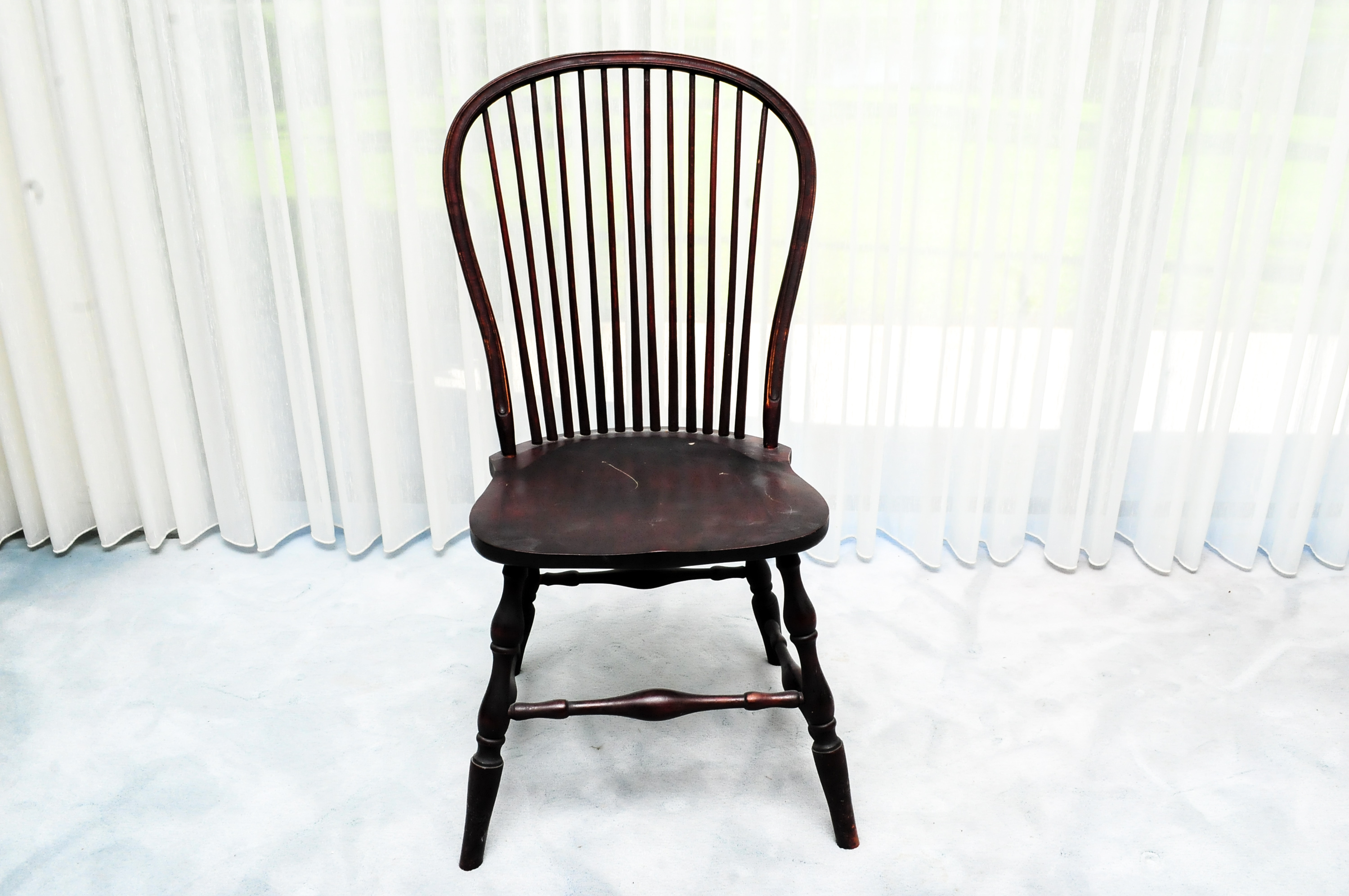 Antique Spindleback Chair with Floorlamp
