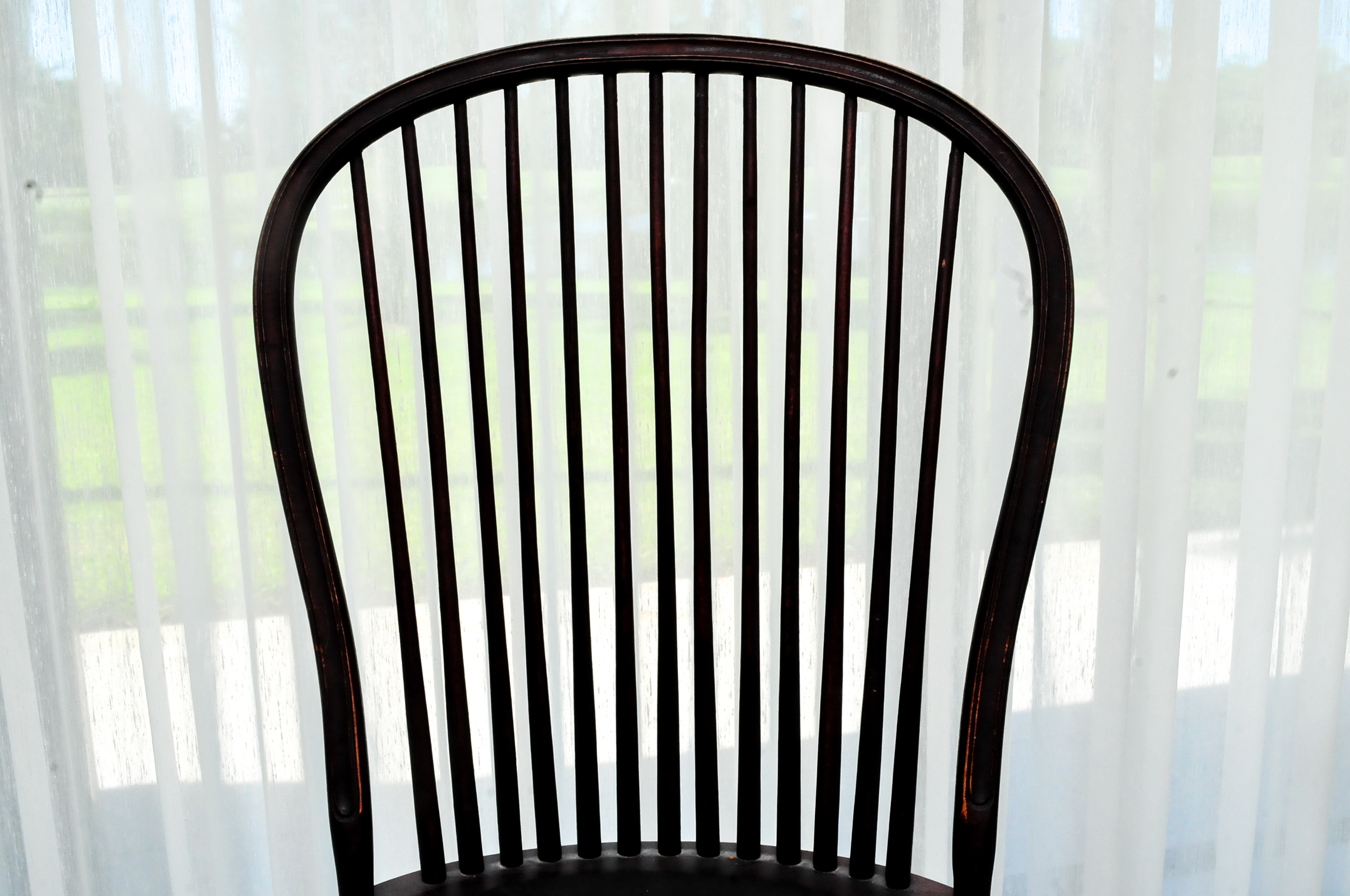 Antique Spindleback Chair with Floorlamp