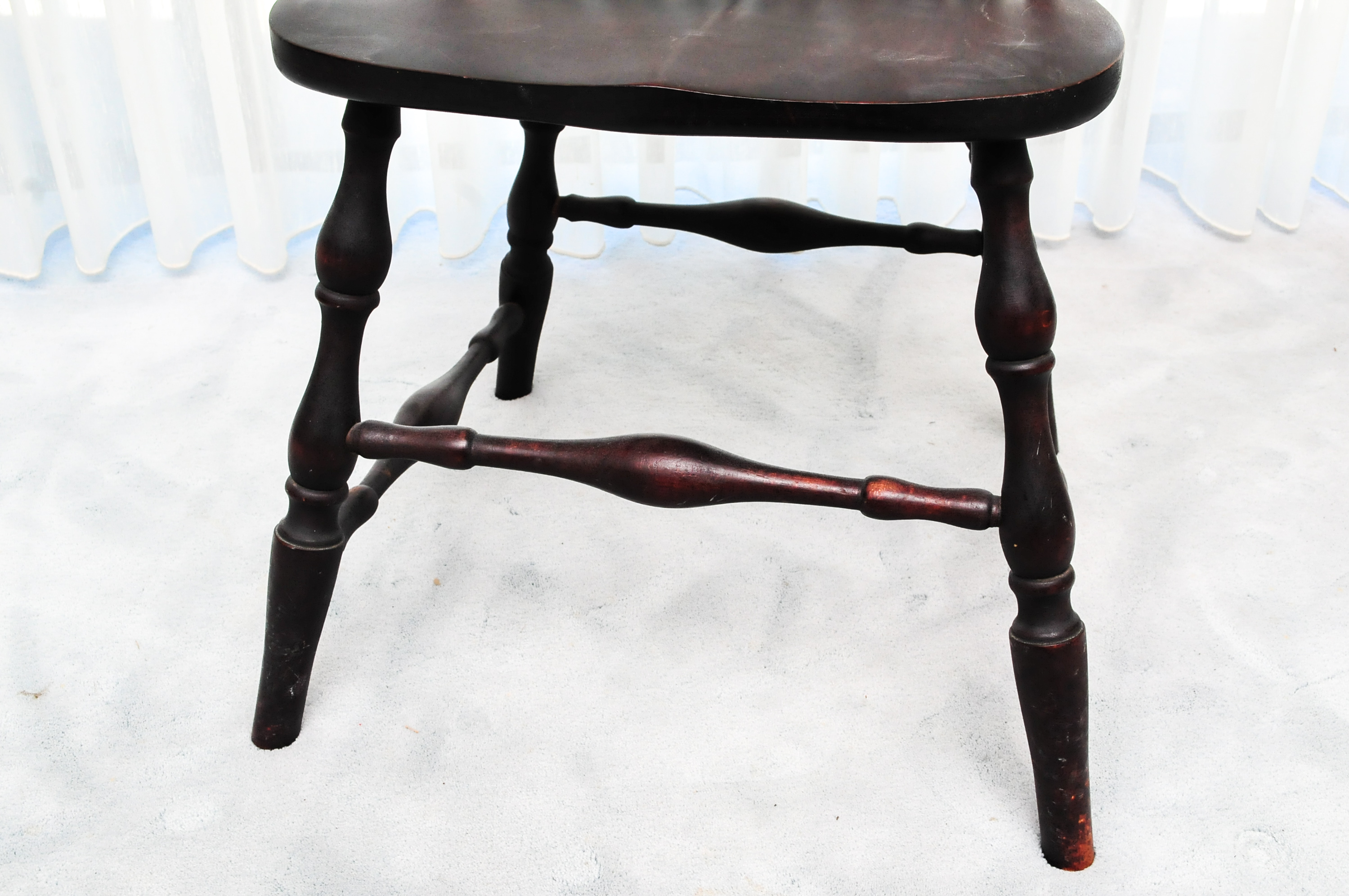 Antique Spindleback Chair with Floorlamp