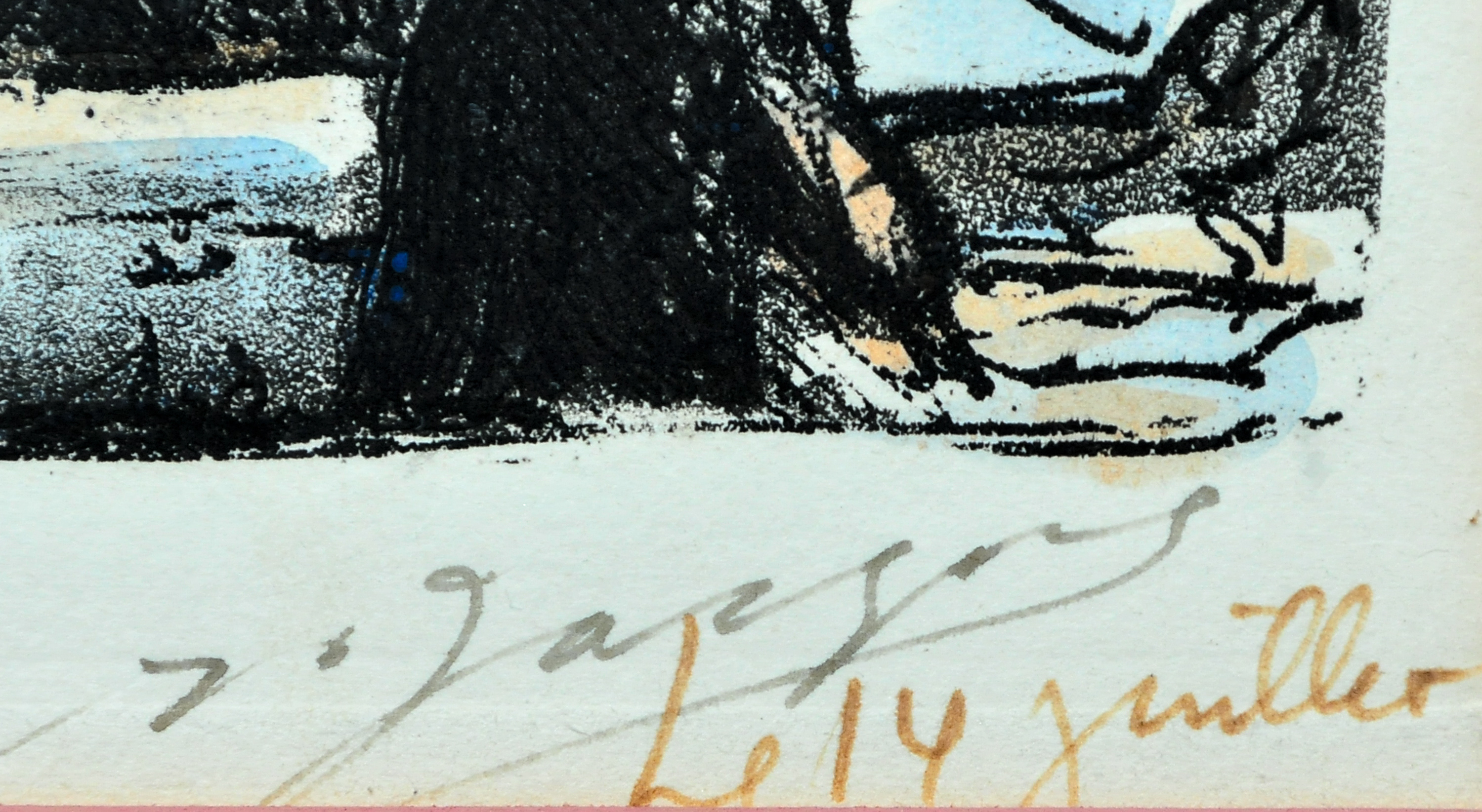 Maurice Jacque Hand-Colored Etching