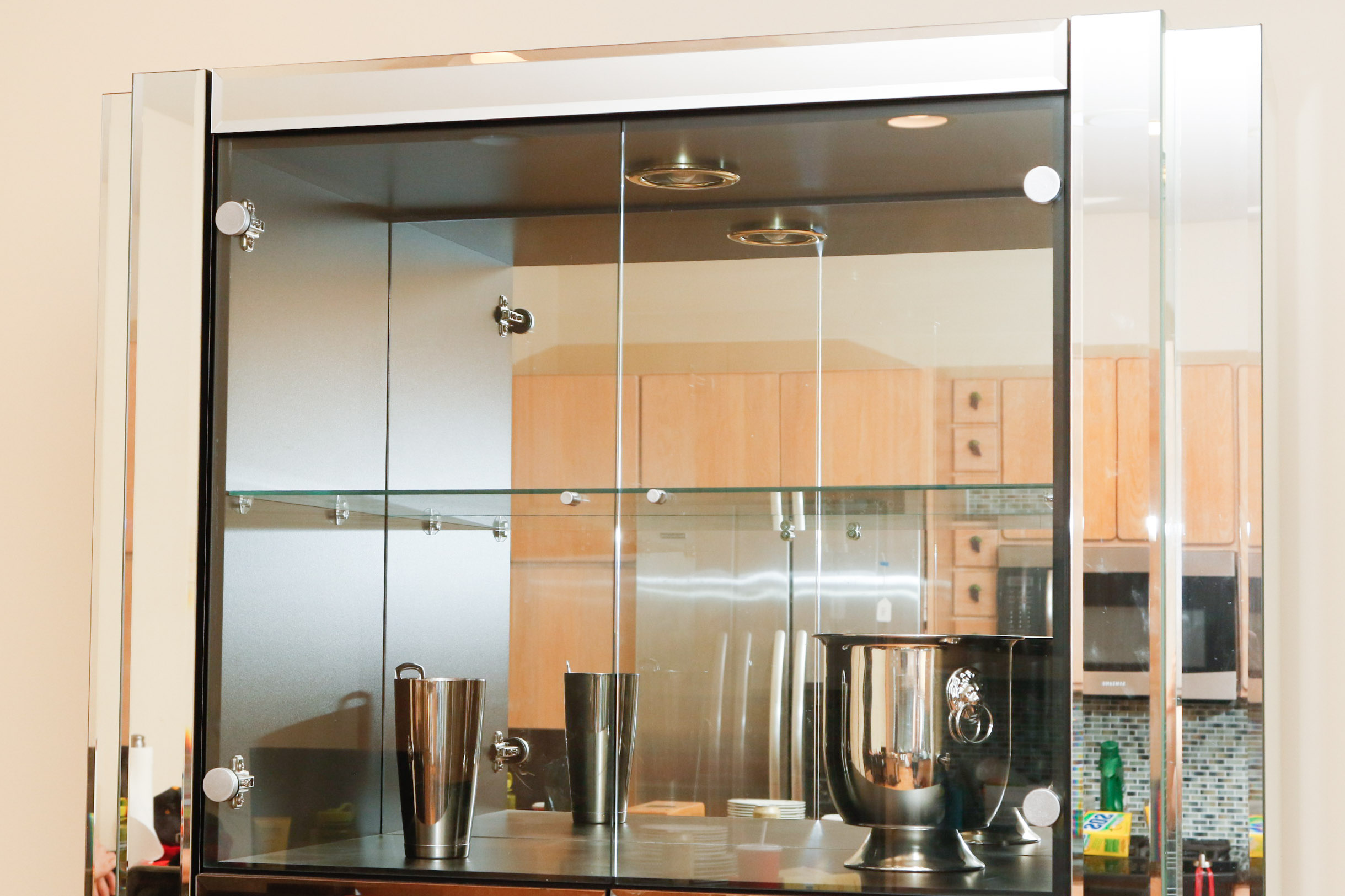 Mirrored Bar Cabinet