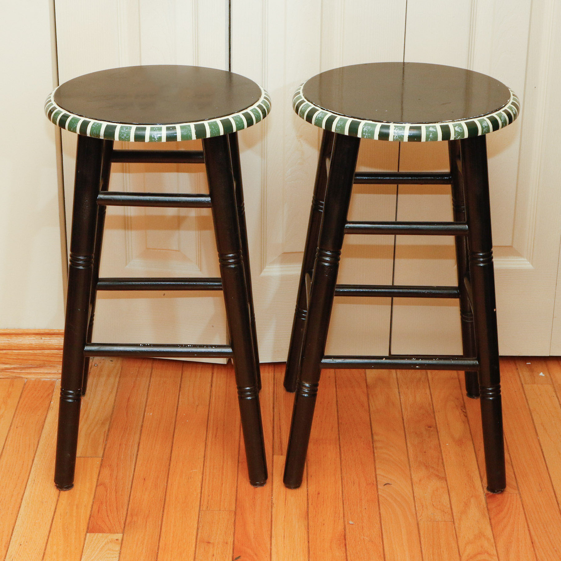 Two Painted Stools