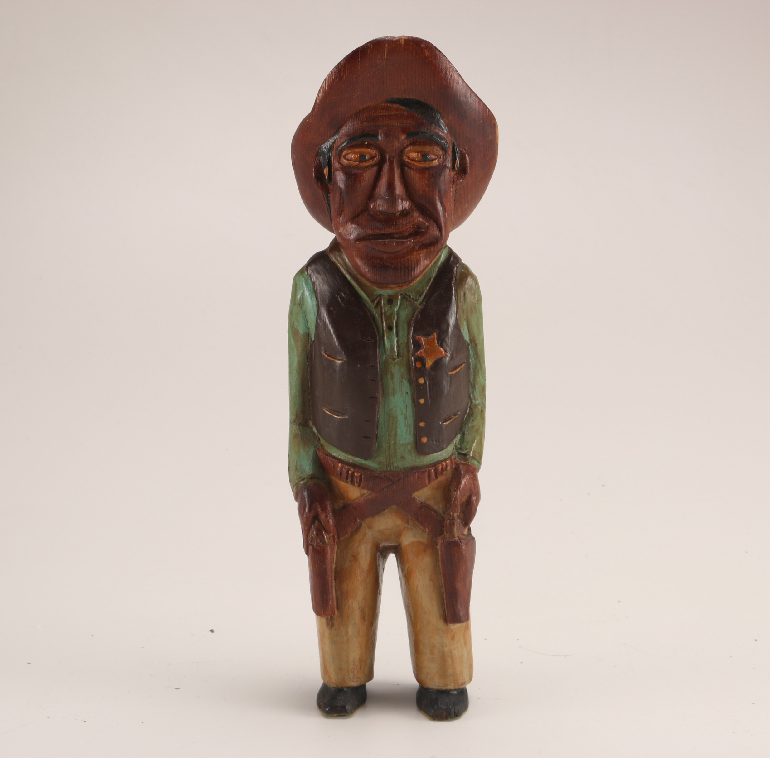 Handcrafted Cowboys and Dog Figurines