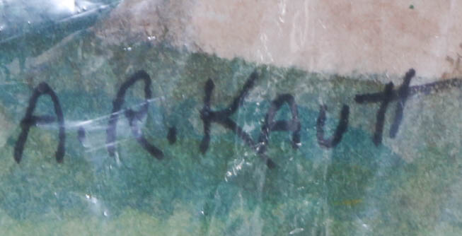 Pair of A.R. Kautt Signed Original Watercolors
