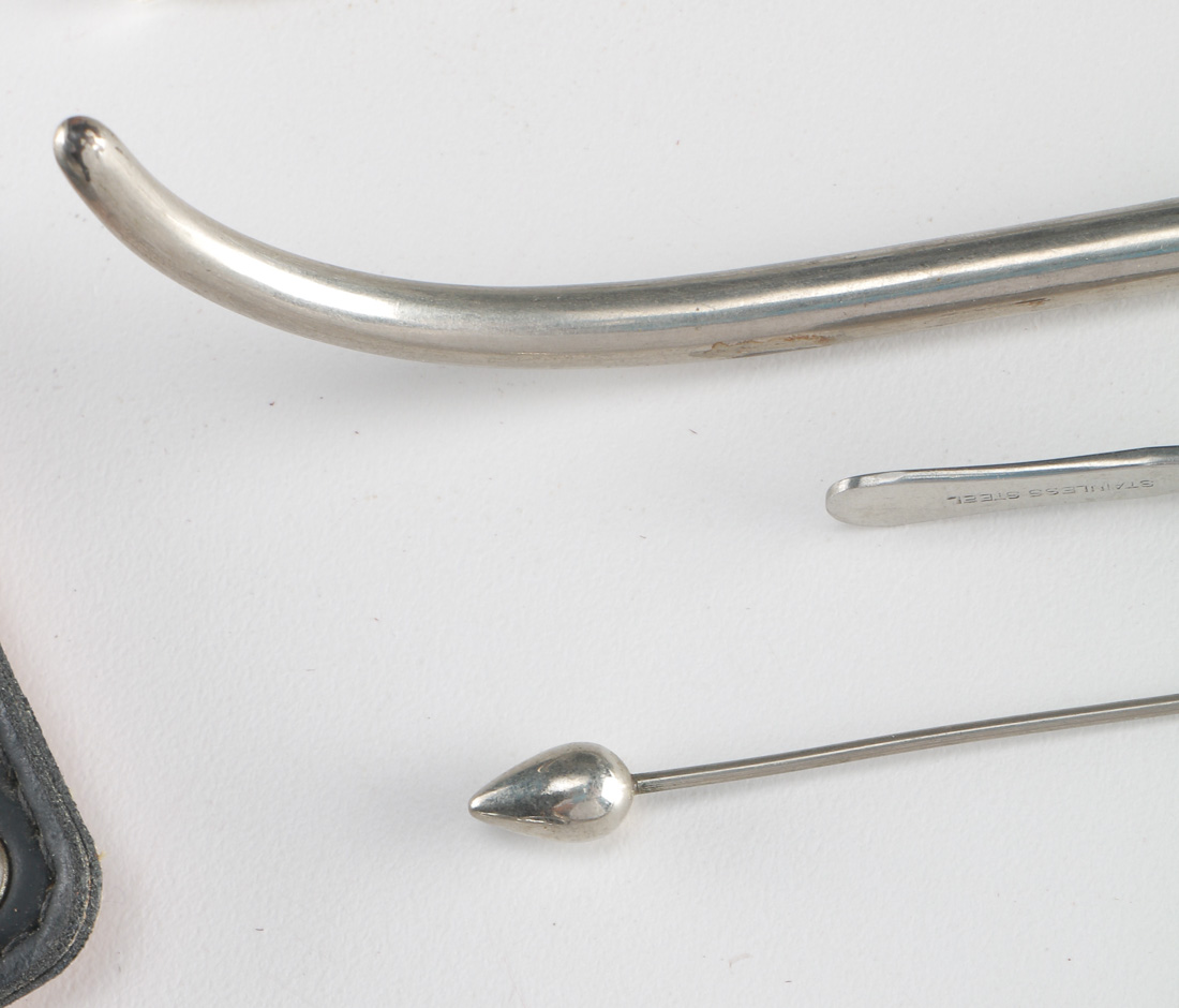 Black Leather Doctor Bag with Supplies