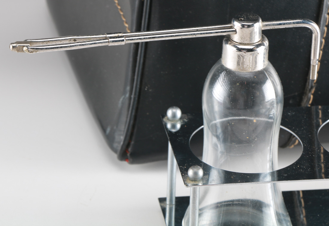 Black Leather Doctor Bag with Supplies