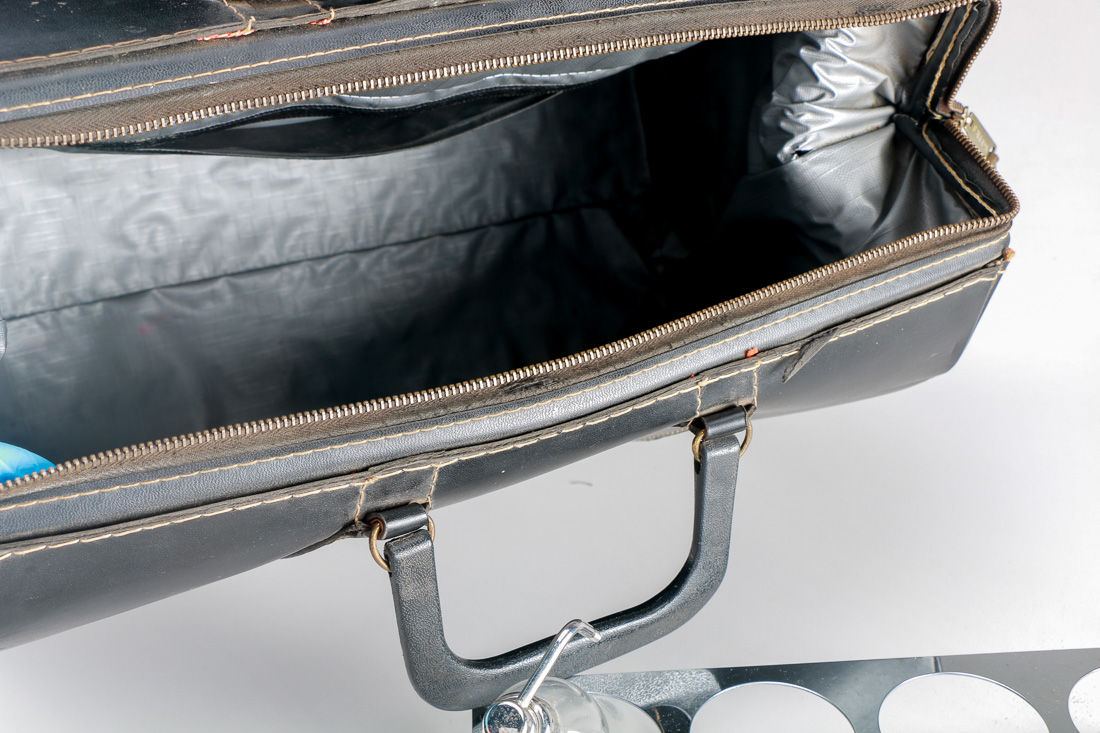 Black Leather Doctor Bag with Supplies