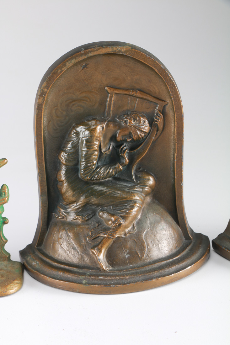 Two Sets of Metal Bookends