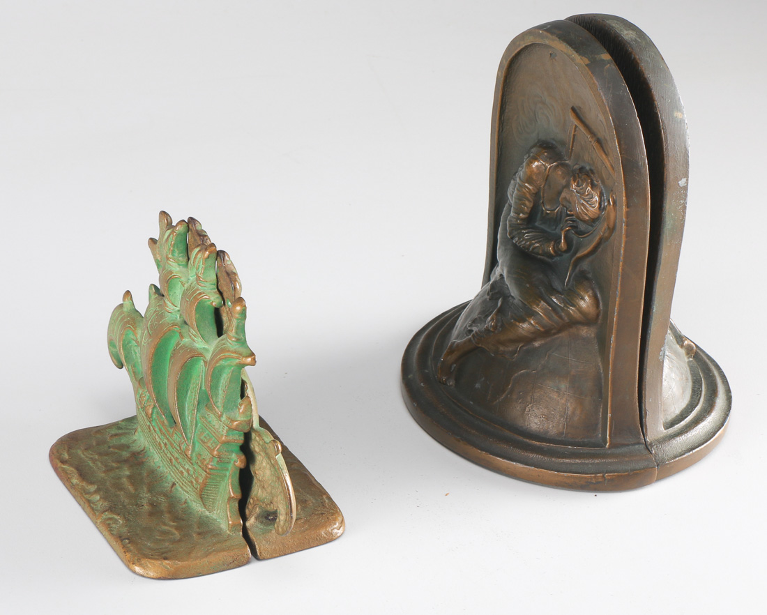 Two Sets of Metal Bookends