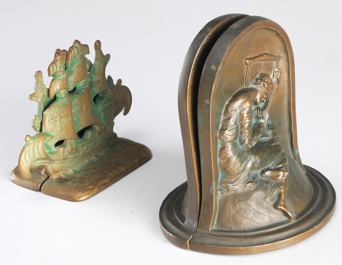 Two Sets of Metal Bookends