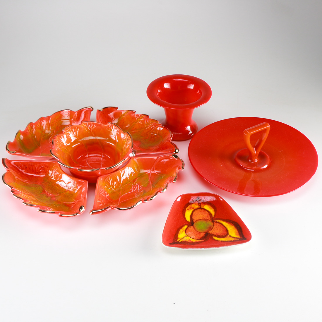 Red and Orange Dishware
